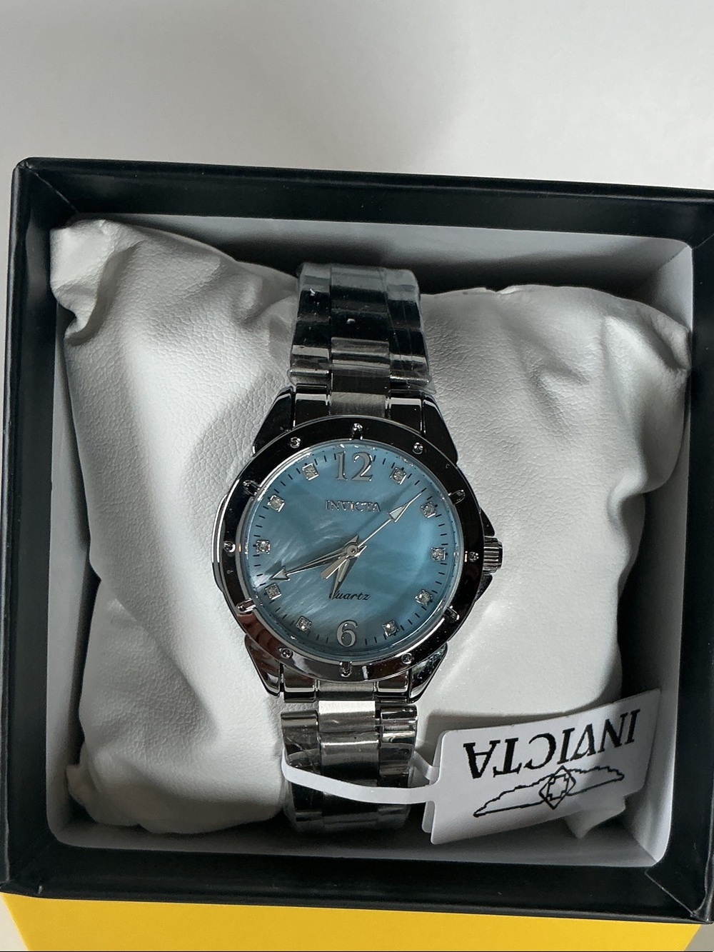 Invicta Men’s Silver Bracelet Watch with Blue Dial